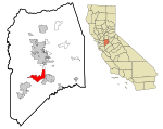 San Joaquin County California Incorporated and Unincorporated areas Lathrop Highlighted